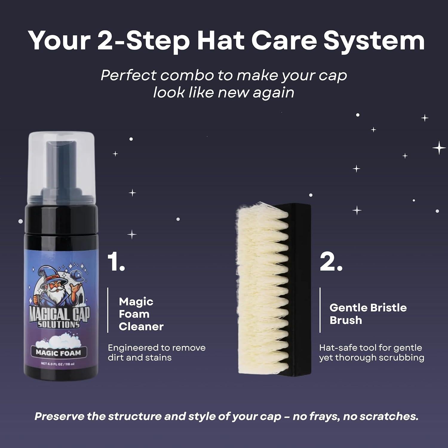 Kit de Limpieza de Sombreros Magical Cap Solutions - 4 Piezas