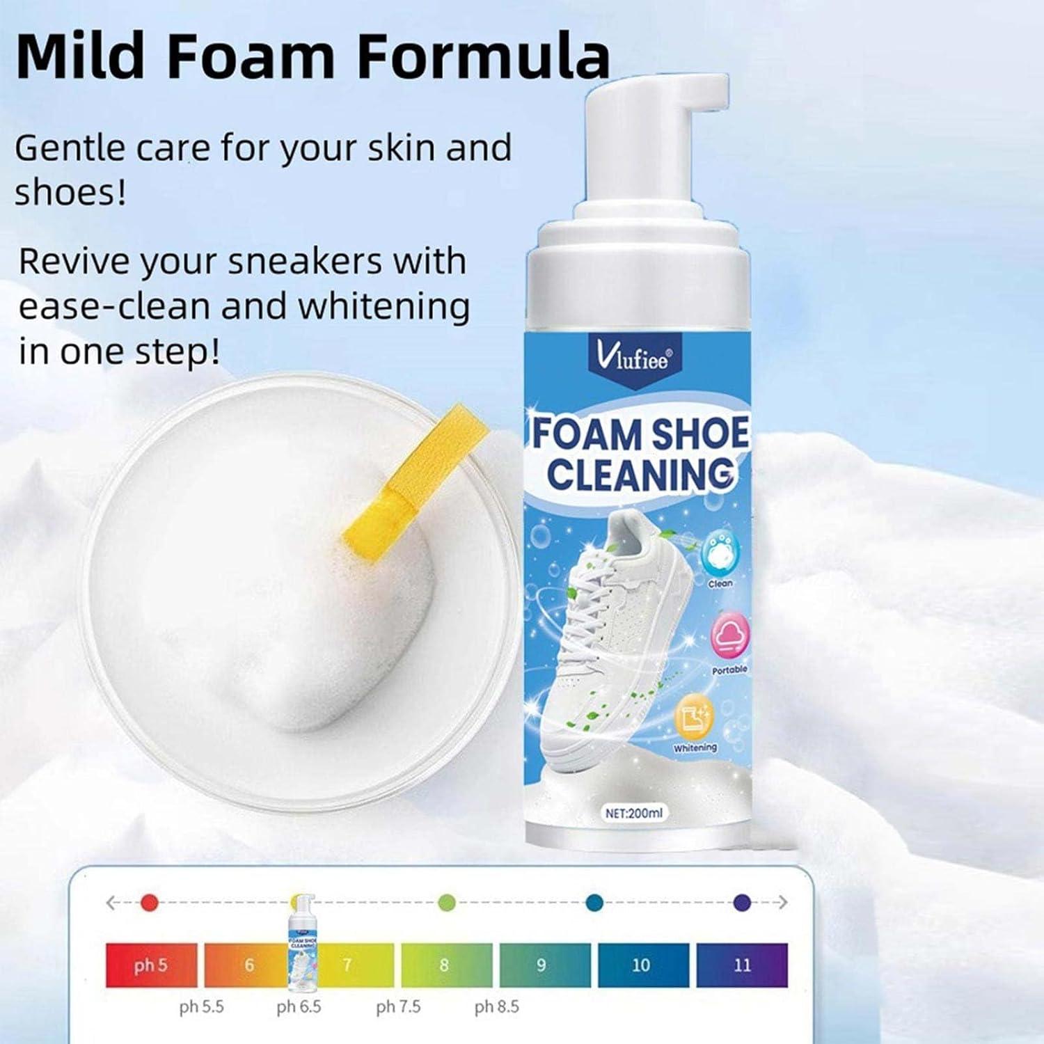 Kit de limpieza de zapatos VLUFIEE - Limpiador para tenis y gamuza