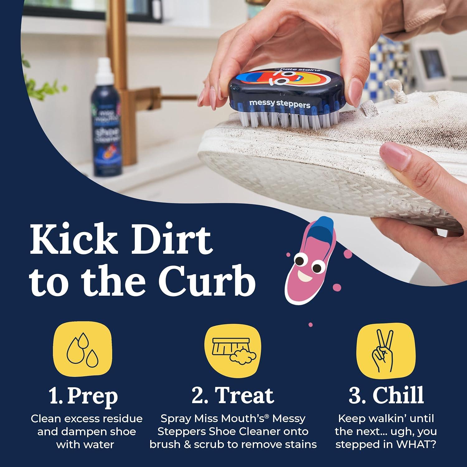 Limpiador de Zapatos Miss Mouth's Messy Steppers 118ml + Cepillo