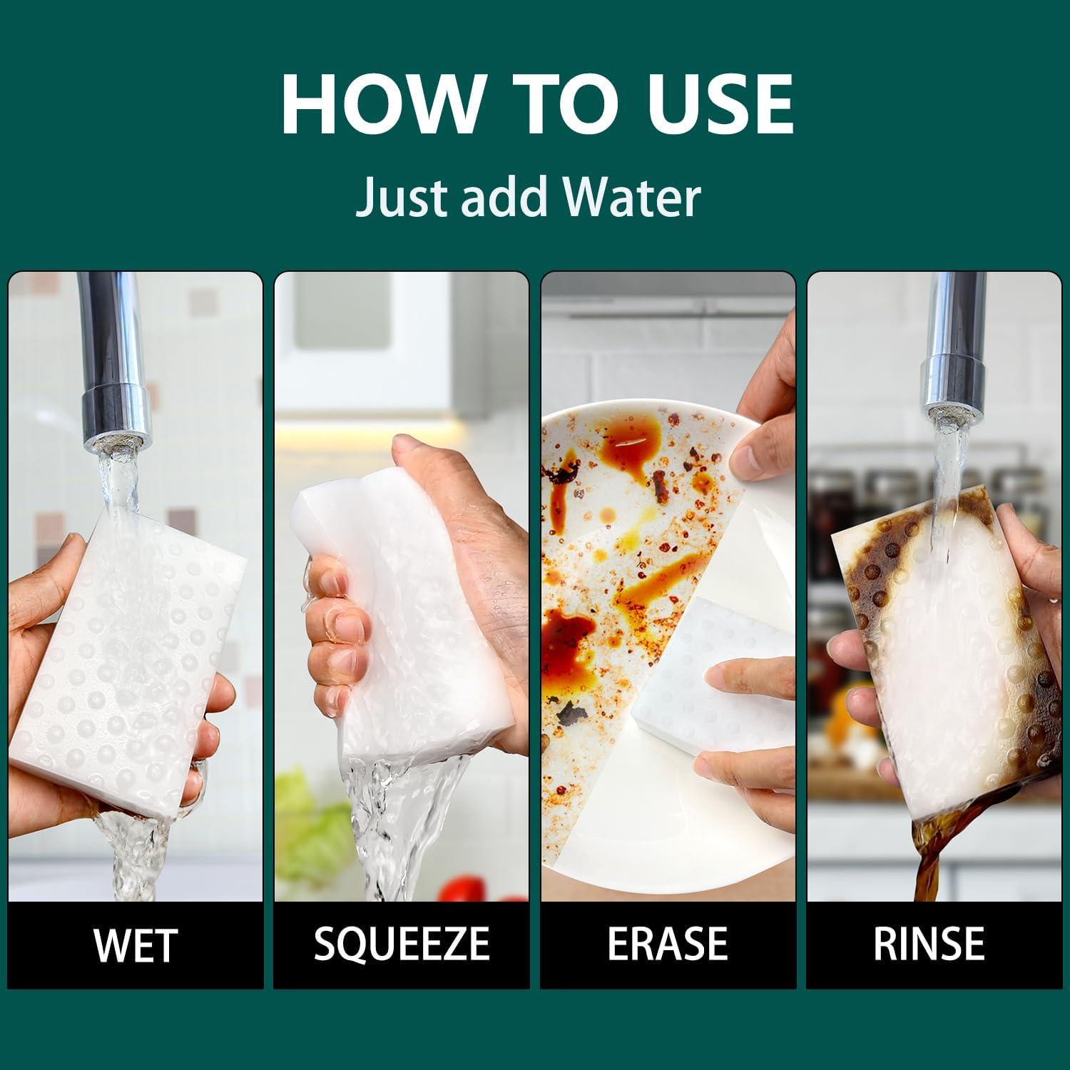 20 Esponjas Mágicas Borradoras Swiftower 10x6 cm Ecológicas