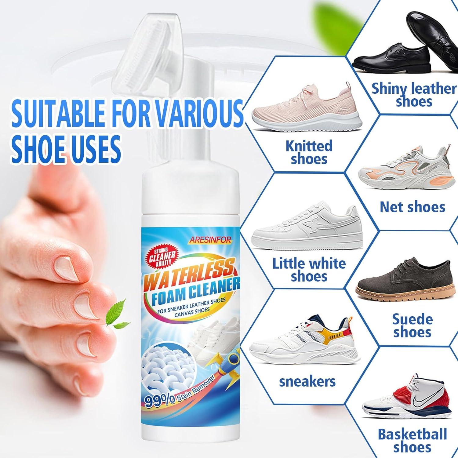 Kit de Limpieza de Zapatos 150ml + Cepillo y Paño Microfibra