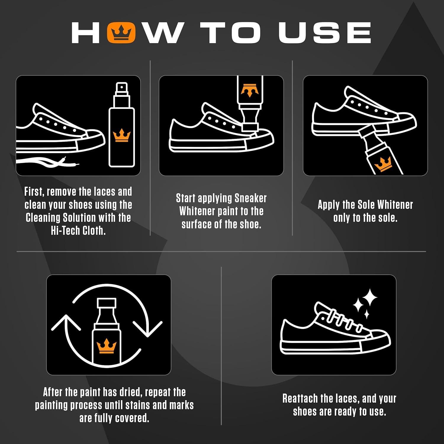 Kit Blanqueador de Zapatillas - Limpieza y Blanqueo Todo en Uno