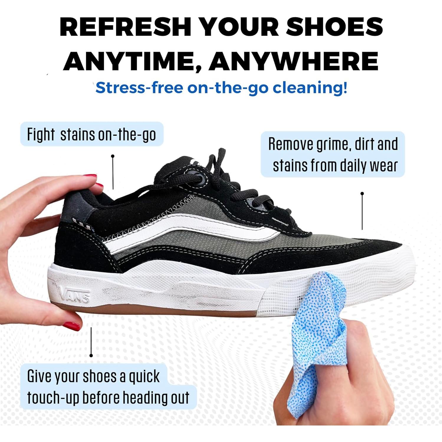 Toallitas Limpiadoras Shoozas - Paquete de 2 (60 Toallitas) para Zapatos