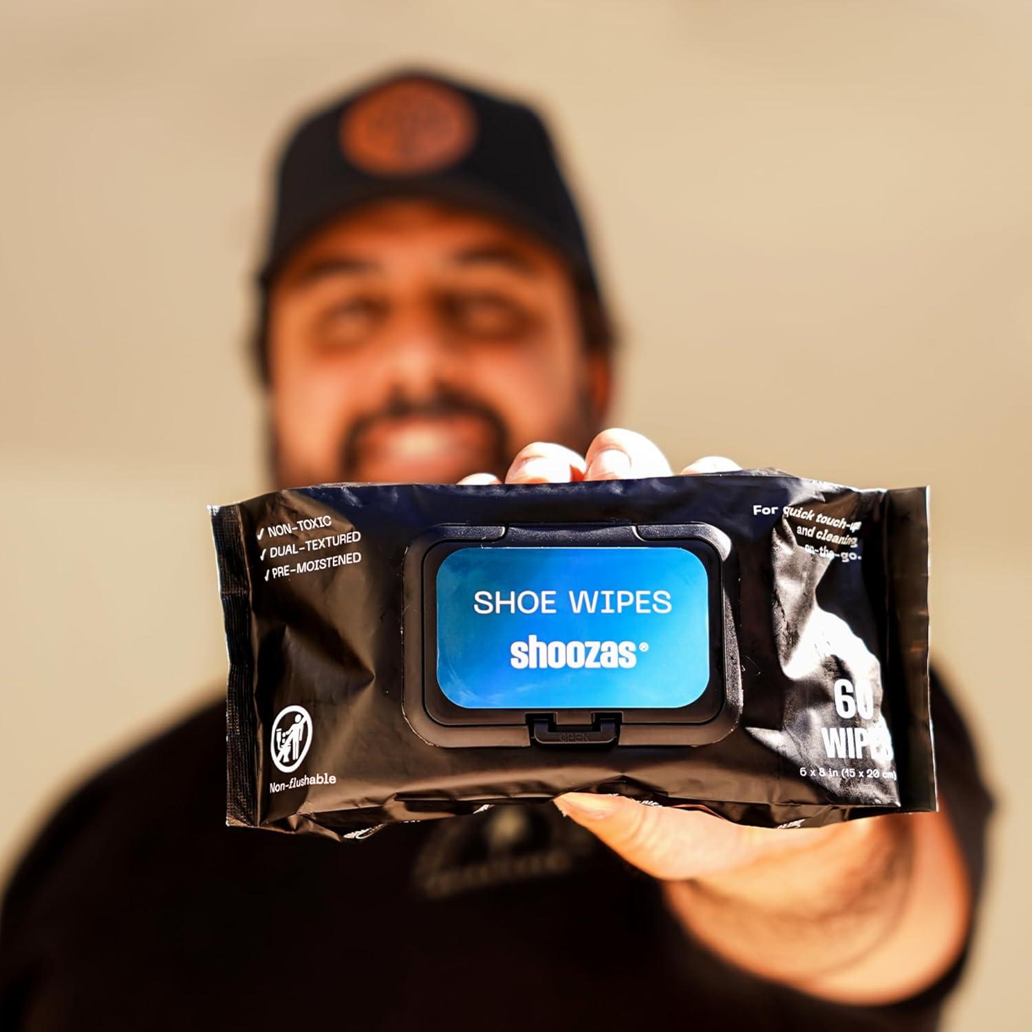 Toallitas Limpiadoras Shoozas - Paquete de 2 (60 Toallitas) para Zapatos