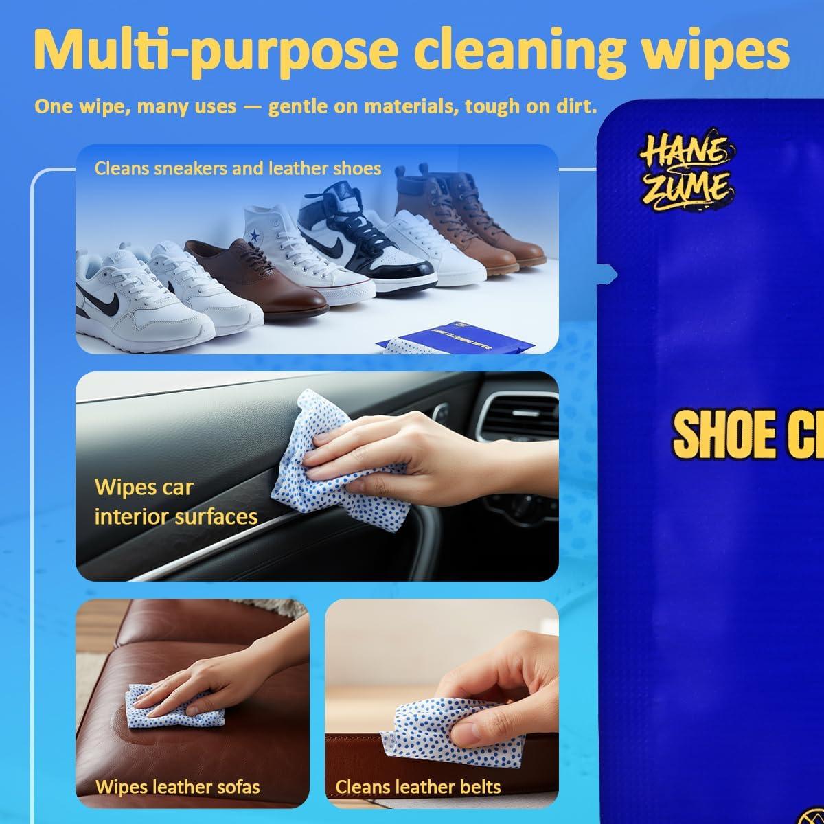 Toallitas limpiadoras de zapatos Hanezume - 30 piezas, unisex