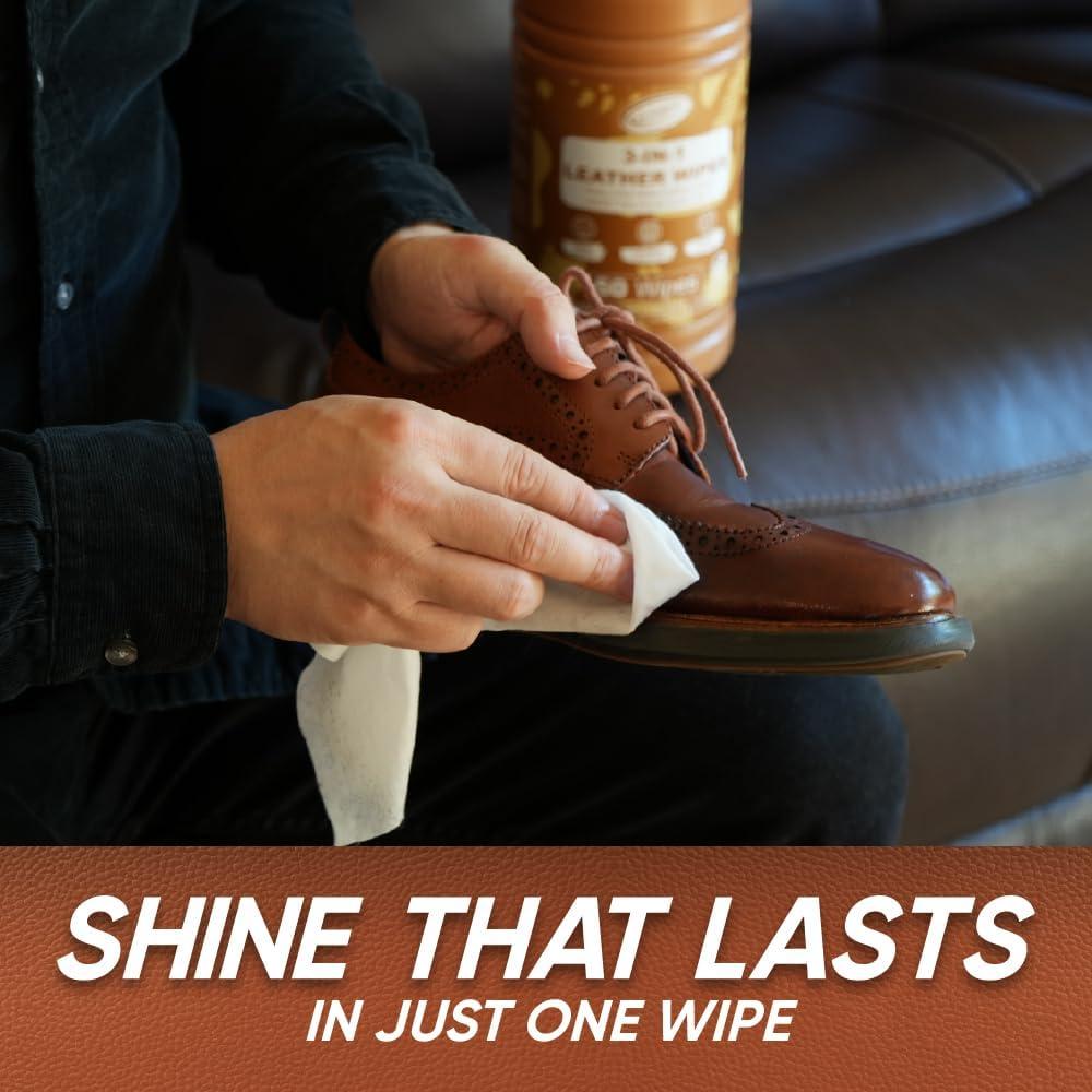 Limpiador de Cuero Air Jungles 3en1 Toallitas 100 Unidades