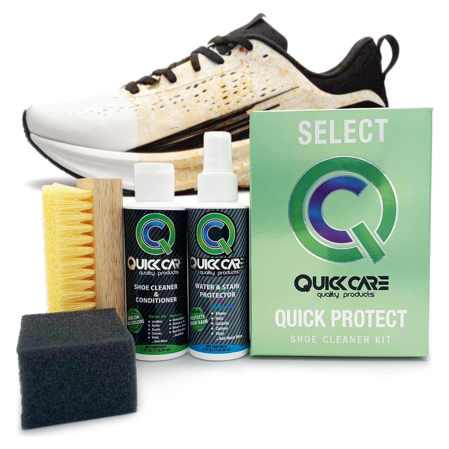 Kit de Limpieza de Zapatos QuickCare 4 oz - Protector y Limpiador