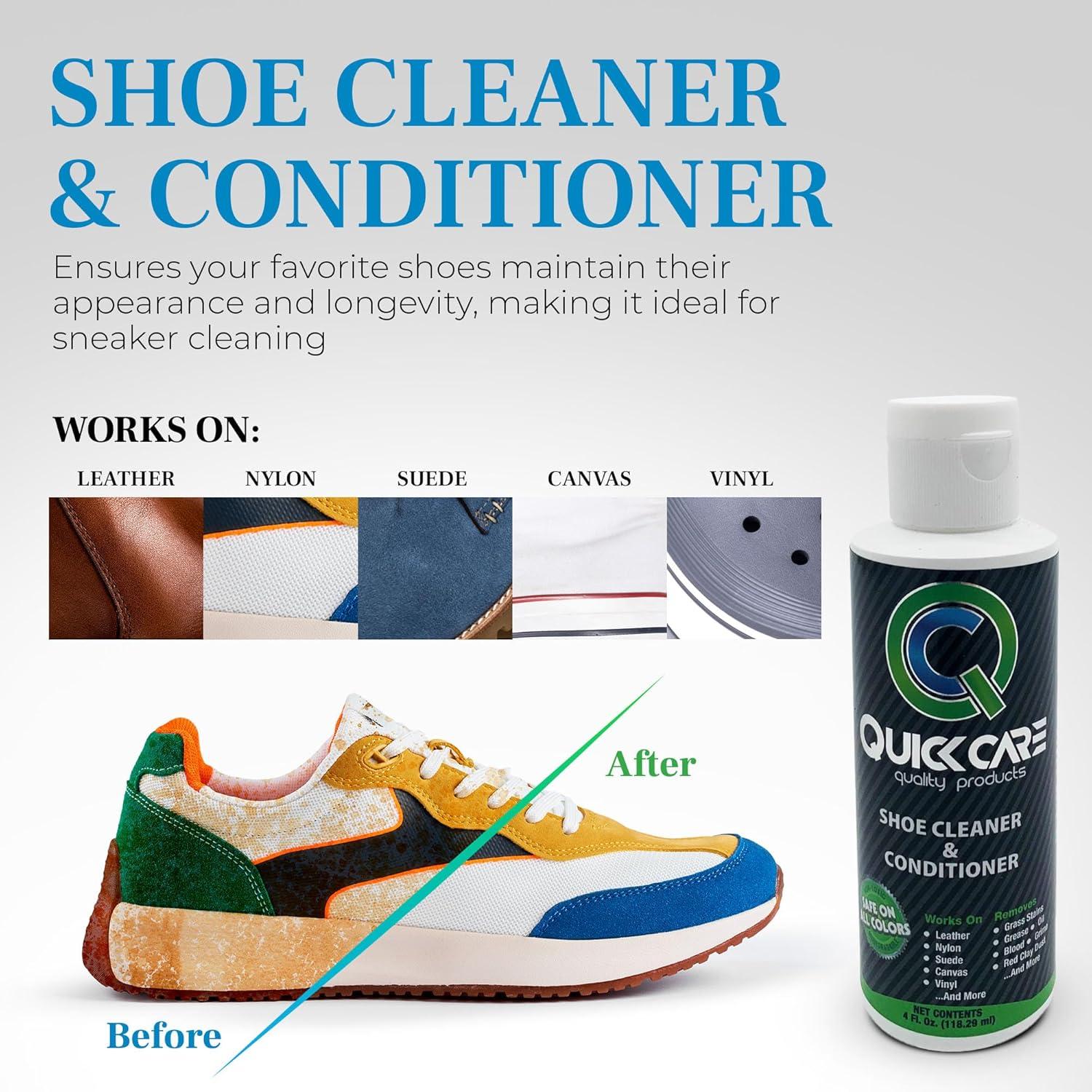 Kit de Limpieza de Zapatos QuickCare 4 oz - Protector y Limpiador