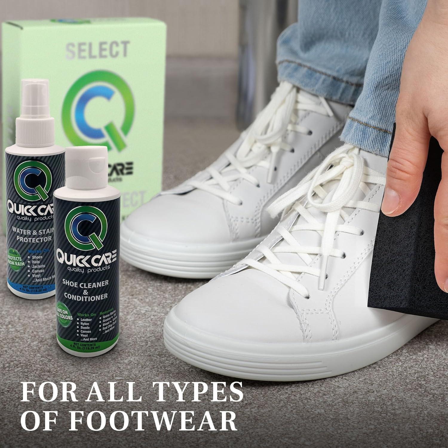 Kit de Limpieza de Zapatos QuickCare 4 oz - Protector y Limpiador