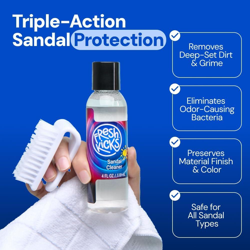 Kit de Limpieza de Sandalias FK-SANDAL-KIT - 4 oz, Cepillo y Paño
