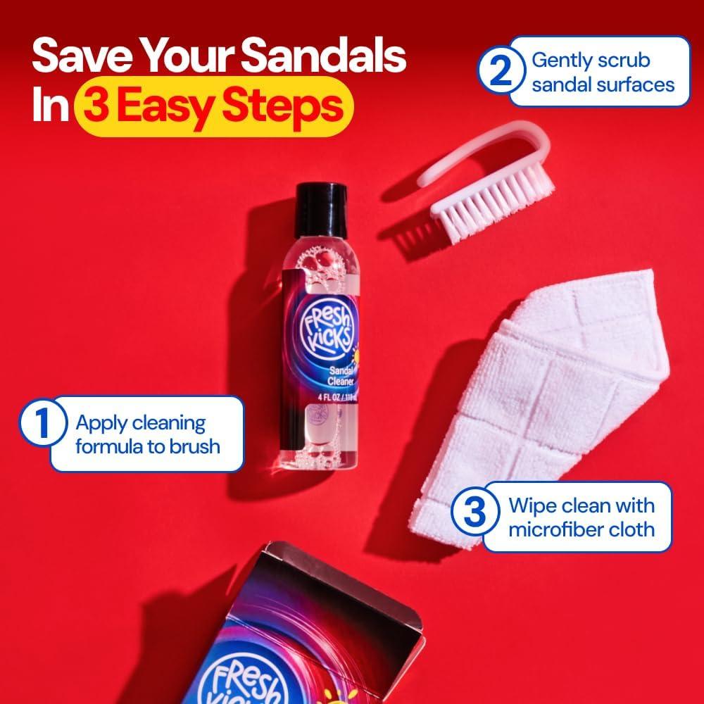 Kit de Limpieza de Sandalias FK-SANDAL-KIT - 4 oz, Cepillo y Paño