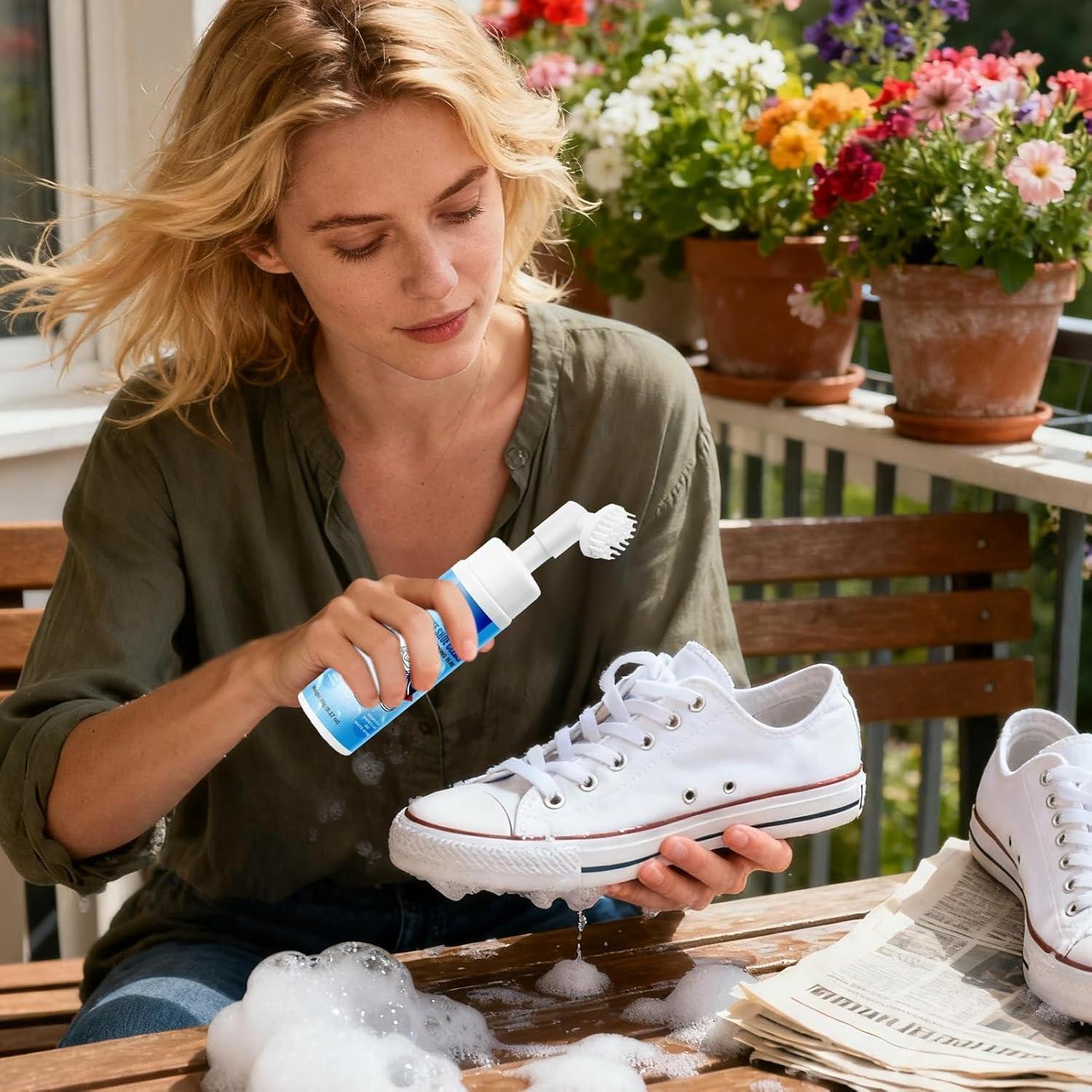 Kit de Limpieza de Zapatos Wouqinen 260g - Spray y Cepillo