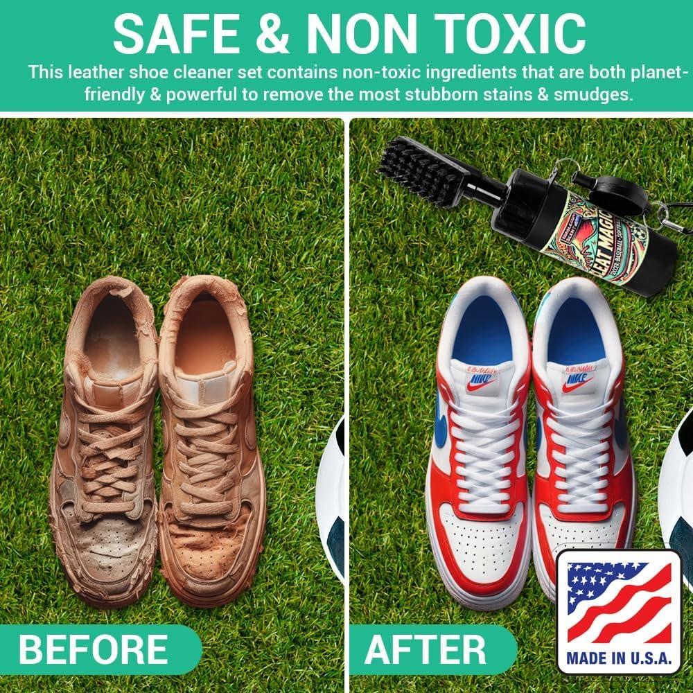Kit de Limpieza de Zapatos Cleat Magic con Cepillo y Espuma