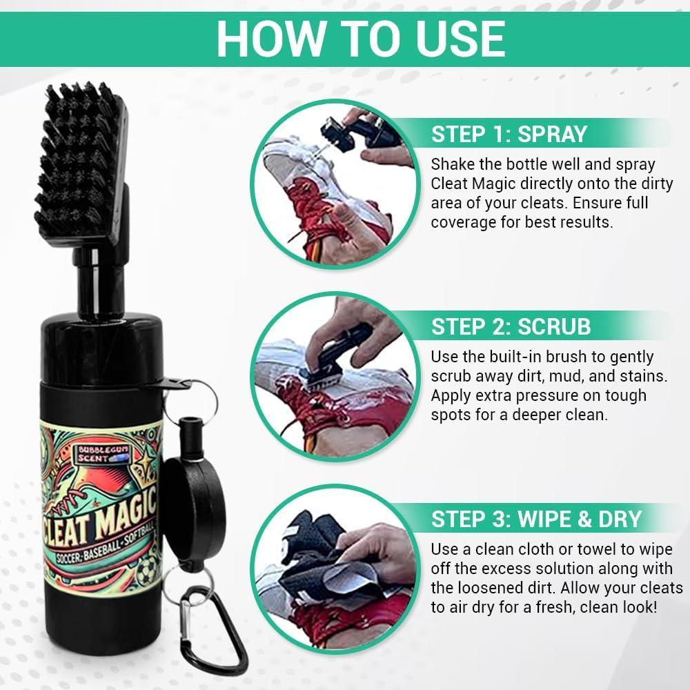 Kit de Limpieza de Zapatos Cleat Magic con Cepillo y Espuma