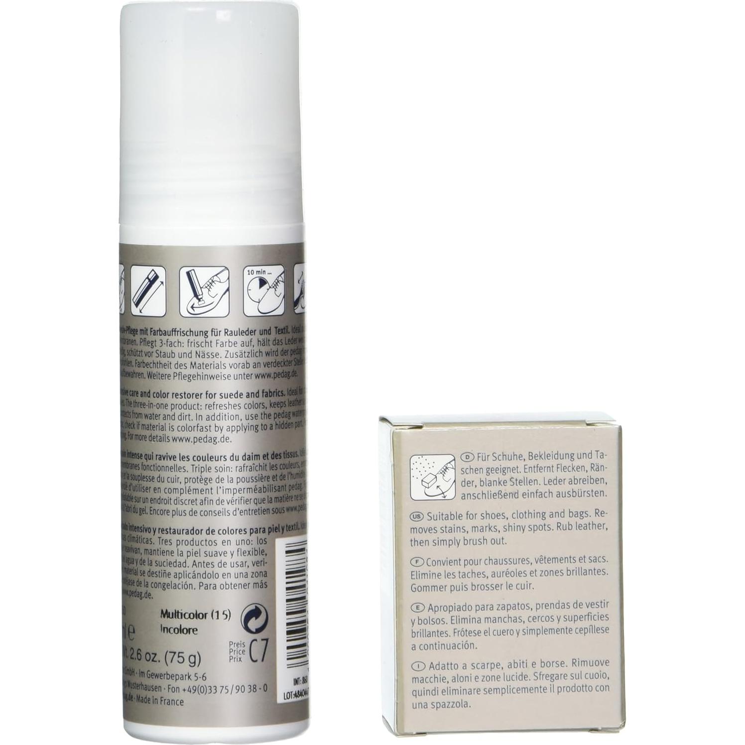 Kit de Limpieza Pedag para Ante y Textil - 3 Piezas