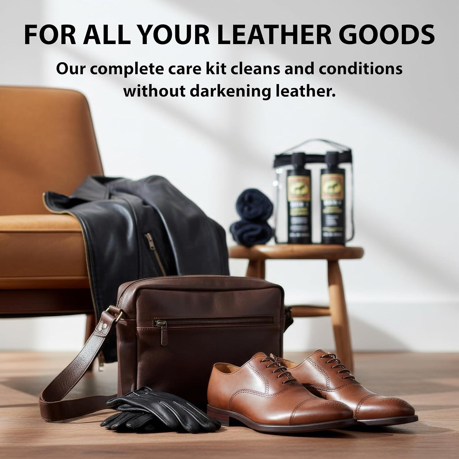 Kit de Cuidado del Cuero Bickmore - Limpiador y Acondicionador