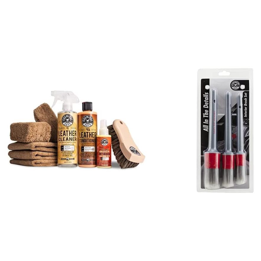Kit de Limpieza y Acondicionador de Cuero Chemical Guys 12 Piezas