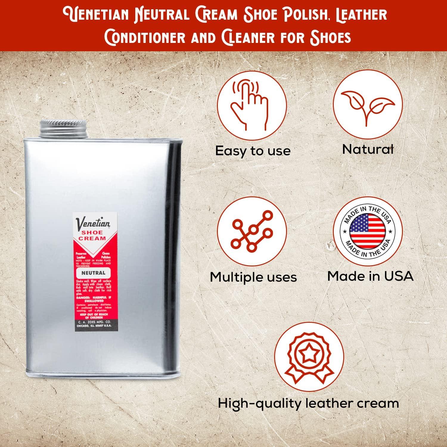 Crema para Zapatos Veneziana 32oz - Neutral, 100% Natural