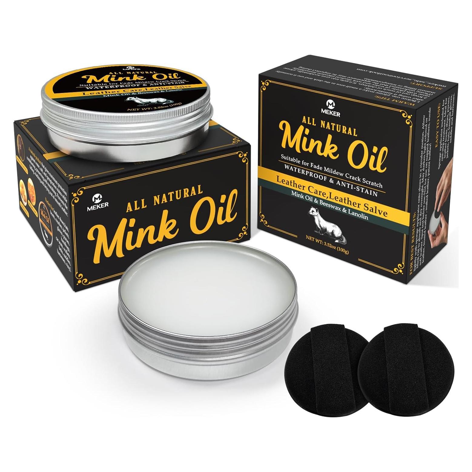 Aceite de Visón MEKER 100 ml - Acondicionador y Limpiador Impermeable