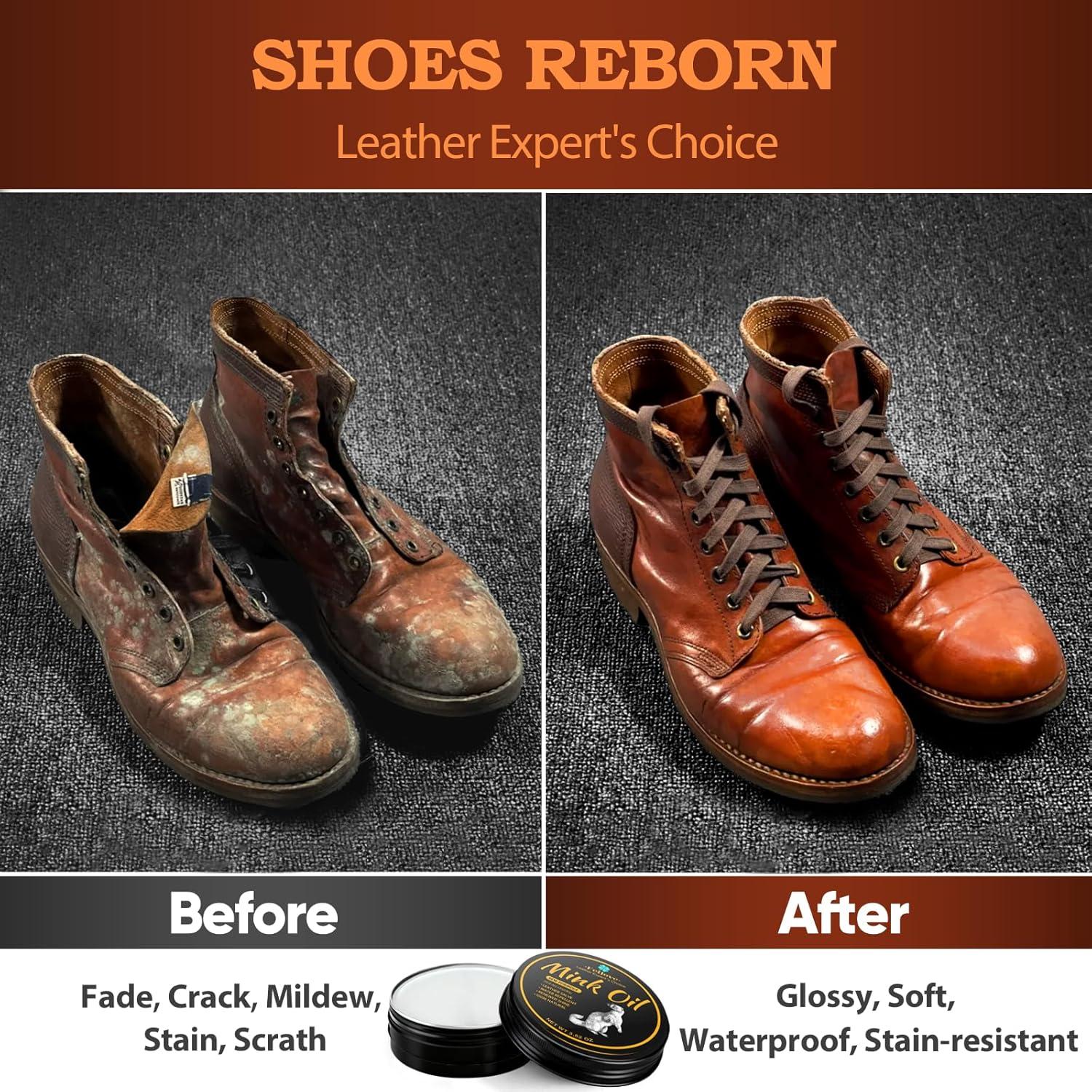 Acondicionador y Limpiador de Cuero Feilove 6 en 1 Aceite de Visón