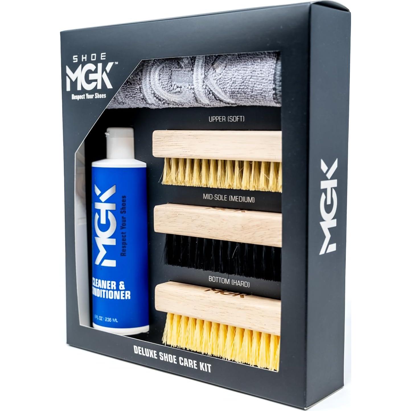 Kit de Cuidado de Zapatos Deluxe Shoe MGK - Limpiador y Cepillos