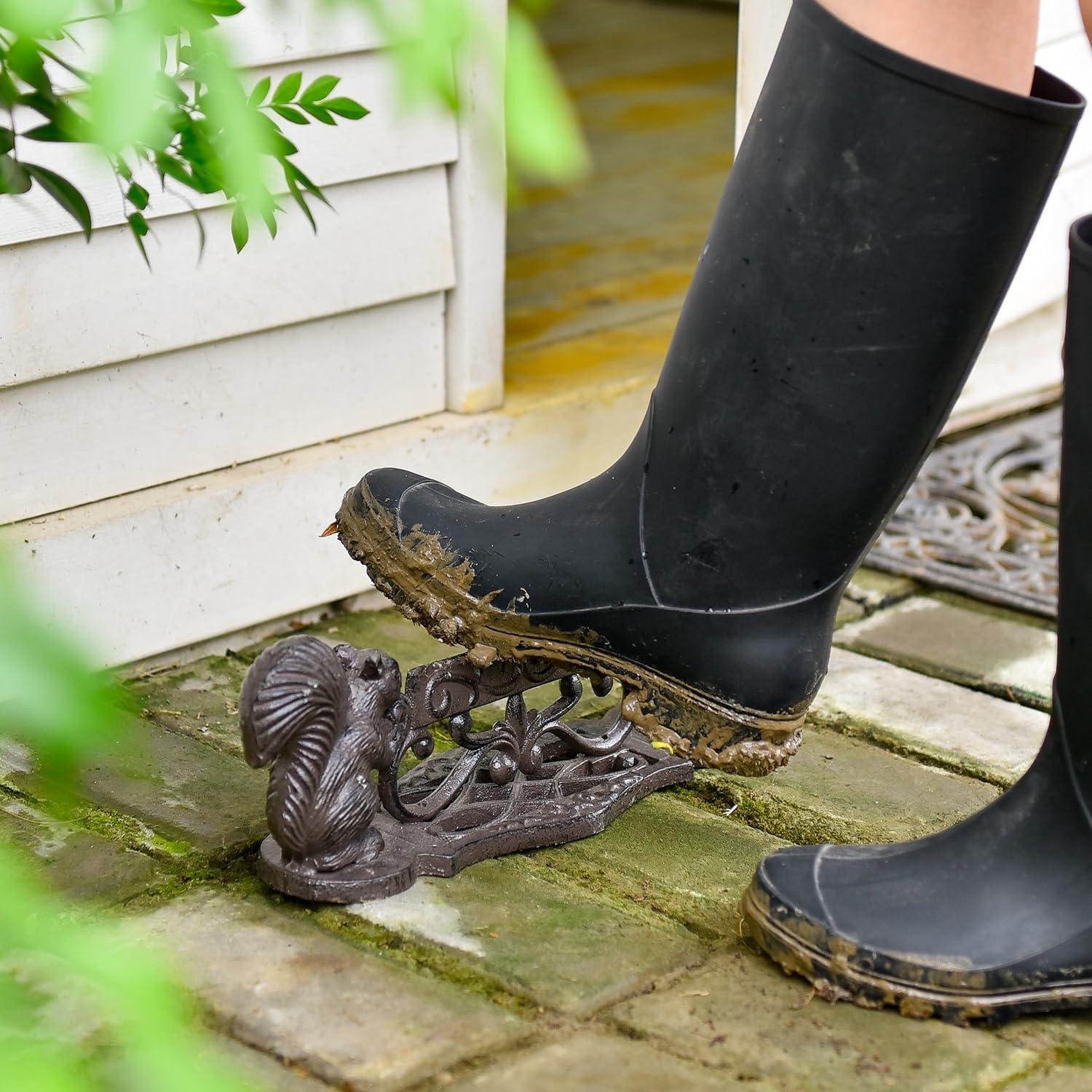 Raspador de Botas Sungmor de Hierro Fundido con Ardilla 33.5cm