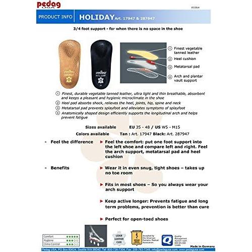 Plantillas ortopédicas Pedag Holiday 3/4 piel de oveja mujeres EU 35