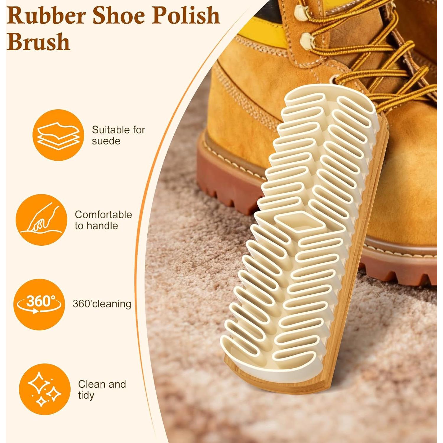 Cepillo Limpiador 2-en-1 HJKLIUT para Suede y Cuero Blanco