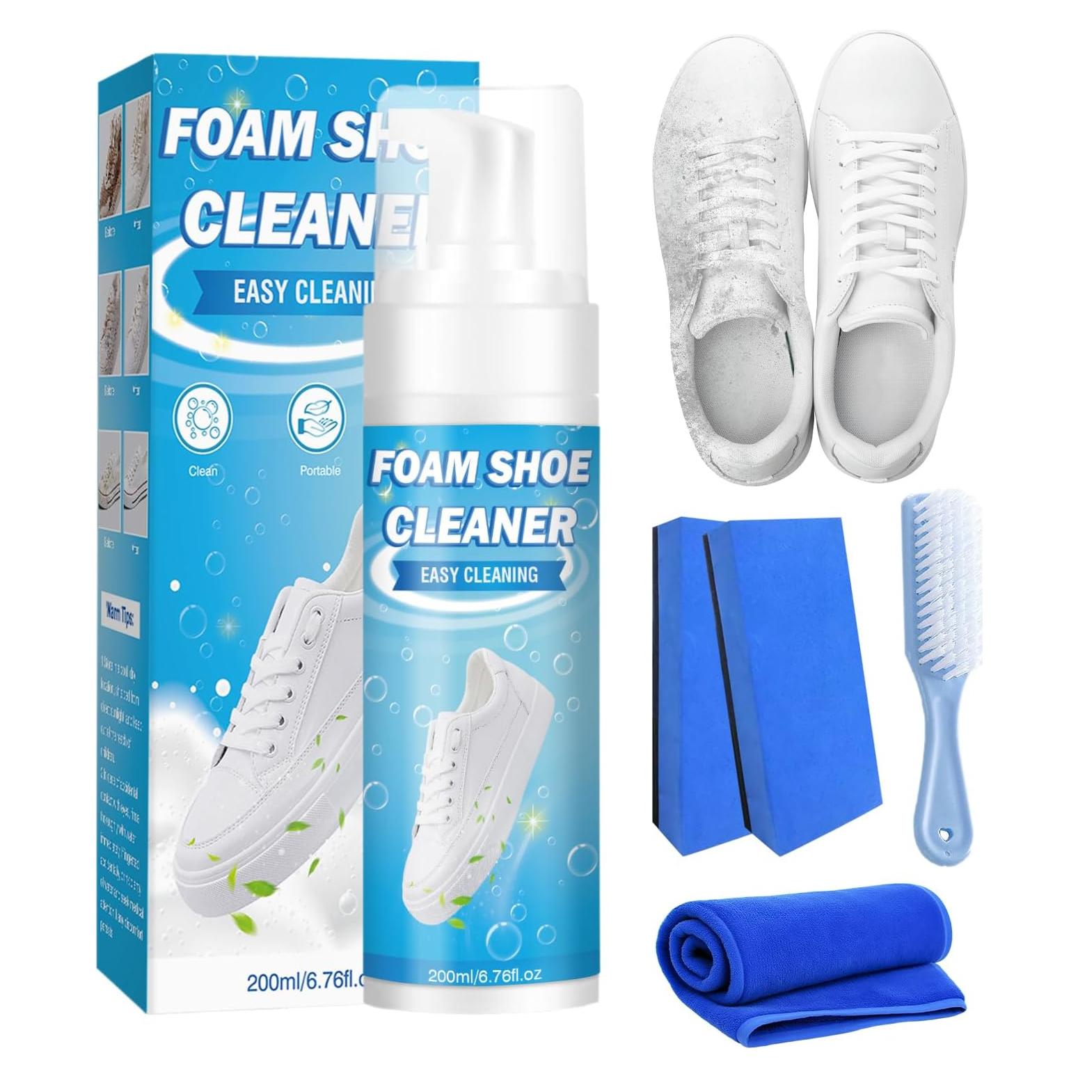 Kit Limpiador de Zapatos Universal 200ml - Incluye Cepillo y Esponja