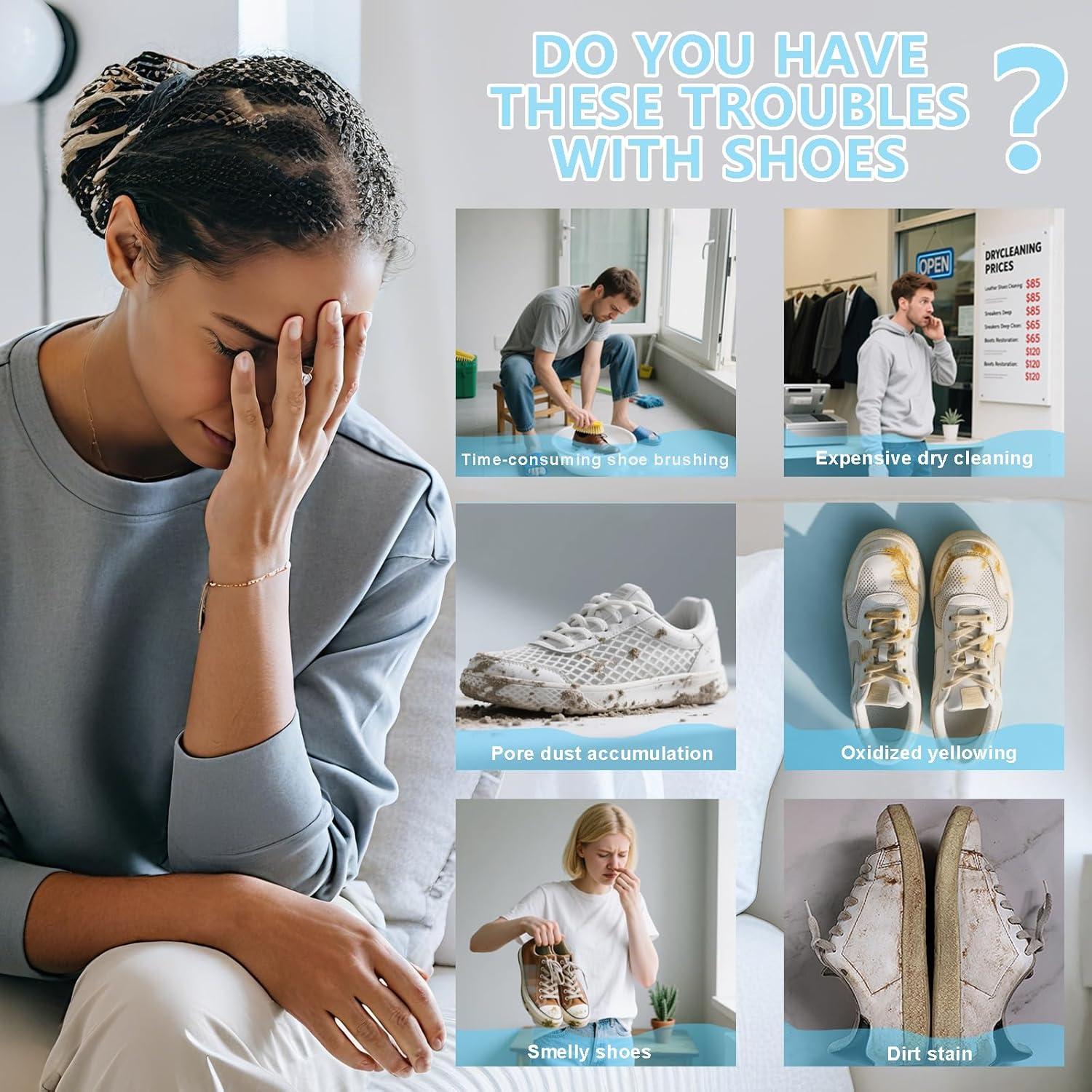 Kit Limpiador de Zapatos Universal 200ml - Incluye Cepillo y Esponja