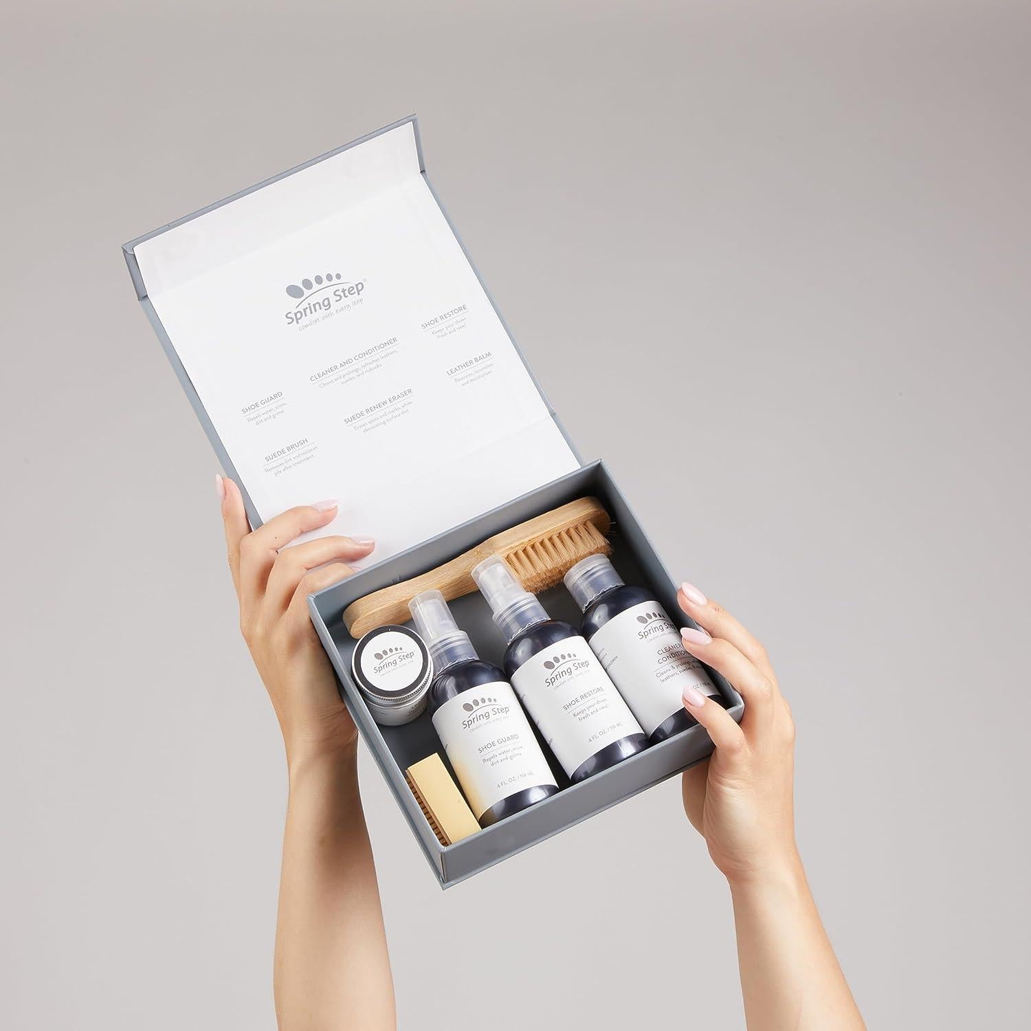 Kit de limpieza y cuidado de zapatos Spring Step - 6 productos