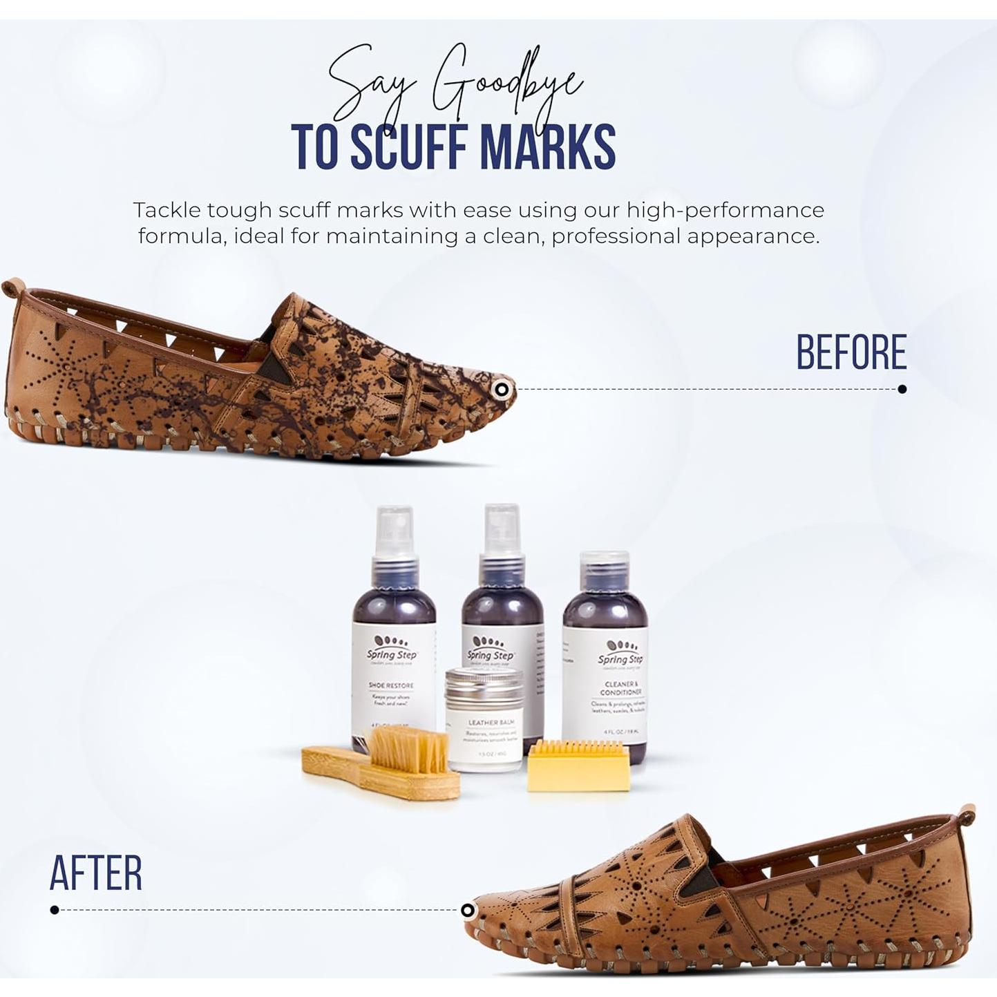 Kit de limpieza y cuidado de zapatos Spring Step - 6 productos