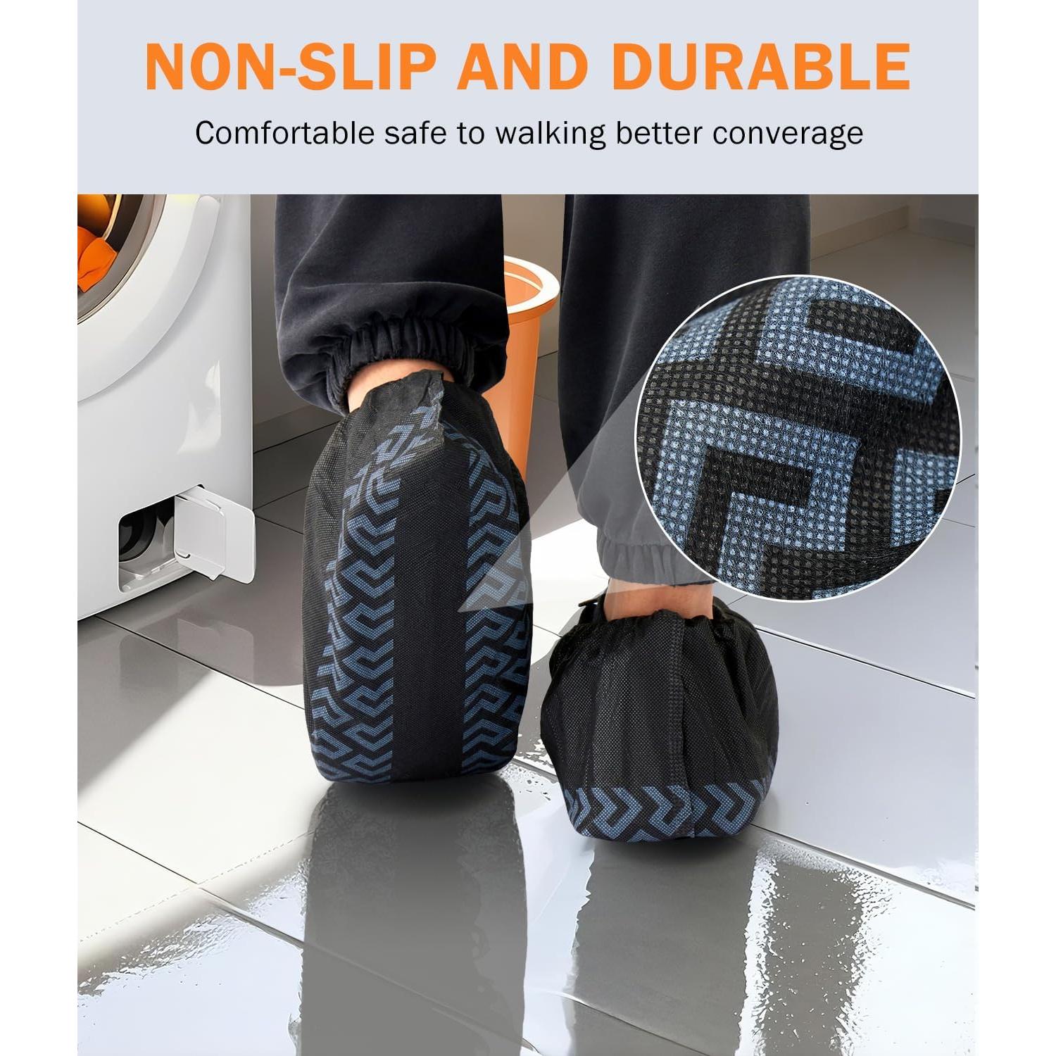 Cubiertas de Zapatos Desechables DclobTop 100 Paquete Negro