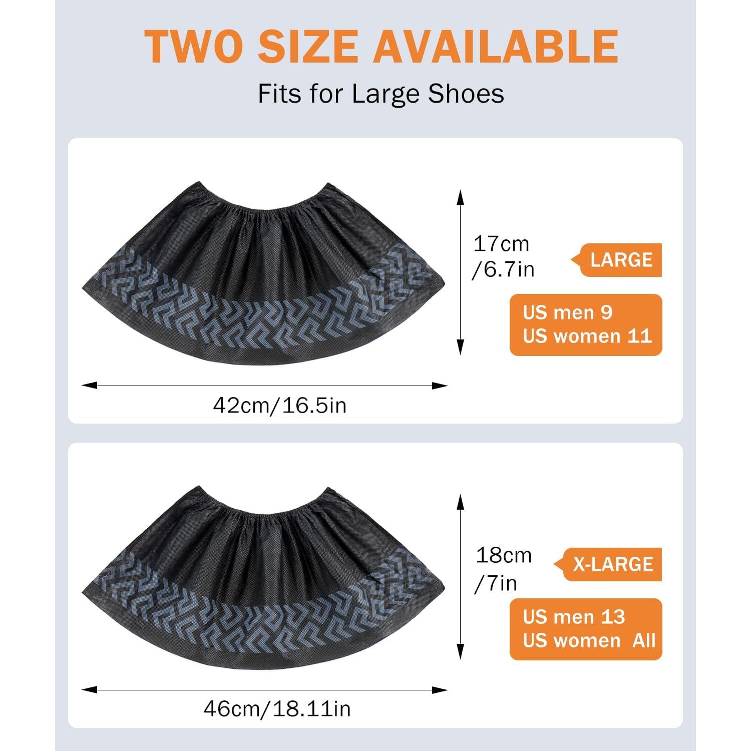 Cubiertas de Zapatos Desechables DclobTop 100 Paquete Negro