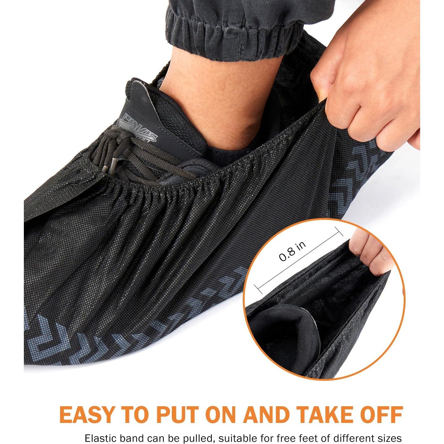 Cubiertas de Zapatos Desechables DclobTop 100 Paquete Negro