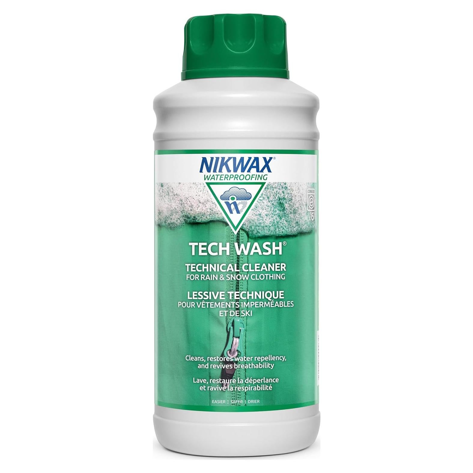 Nikwax Tech Wash 1000 ml - Limpiador para Ropa Técnica Impermeable