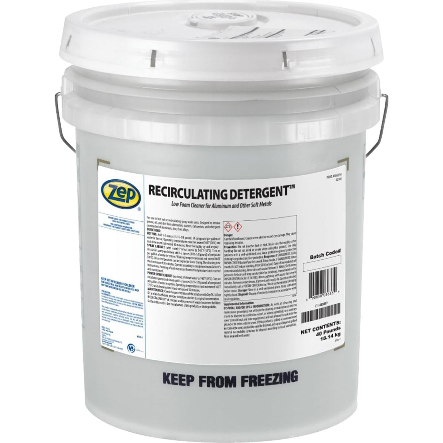 Detergente en Polvo Zep 18.14 kg - Limpiador Alcalino Biodegradable