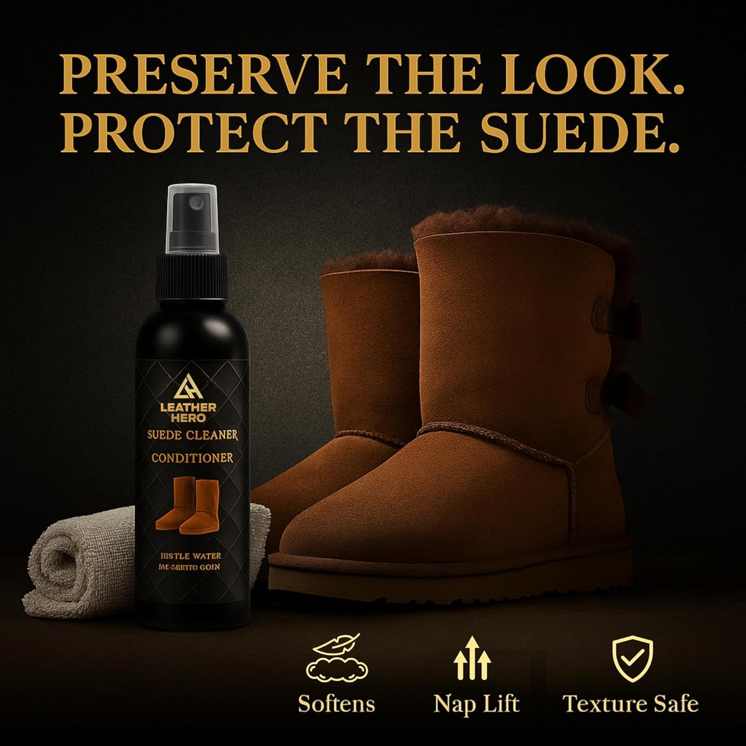 Kit de Limpieza Leather Hero para Suede y Piel de Oveja - 7 Piezas