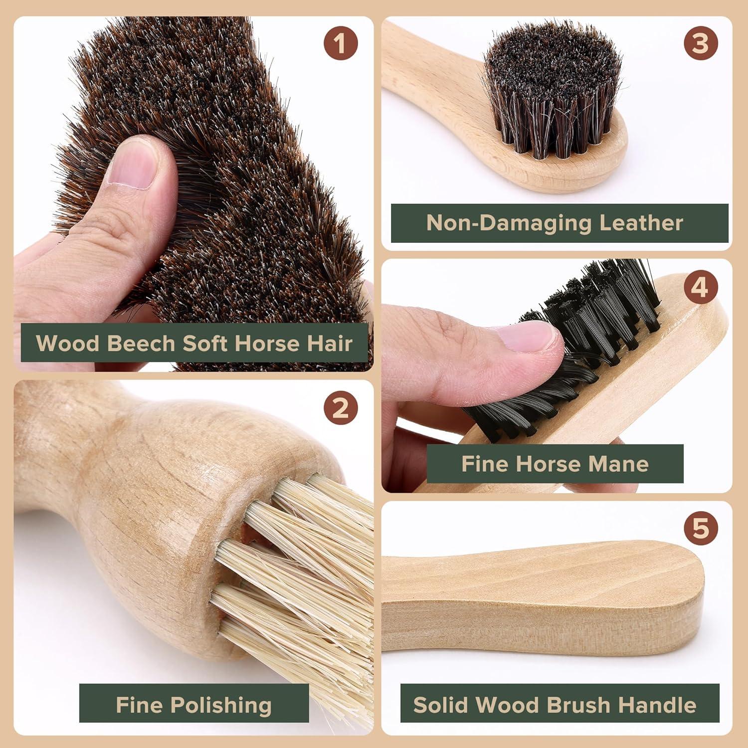 Kit de Cera para Zapatos WERNMIND 13 Piezas Negro y Marrón