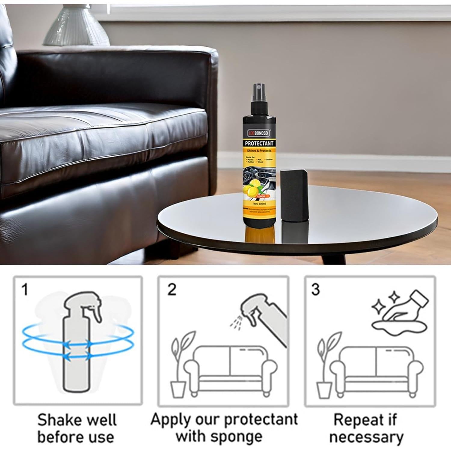 Limpiador y Acondicionador de Cuero LOCBONDSO 10 oz - Protección y Brillo