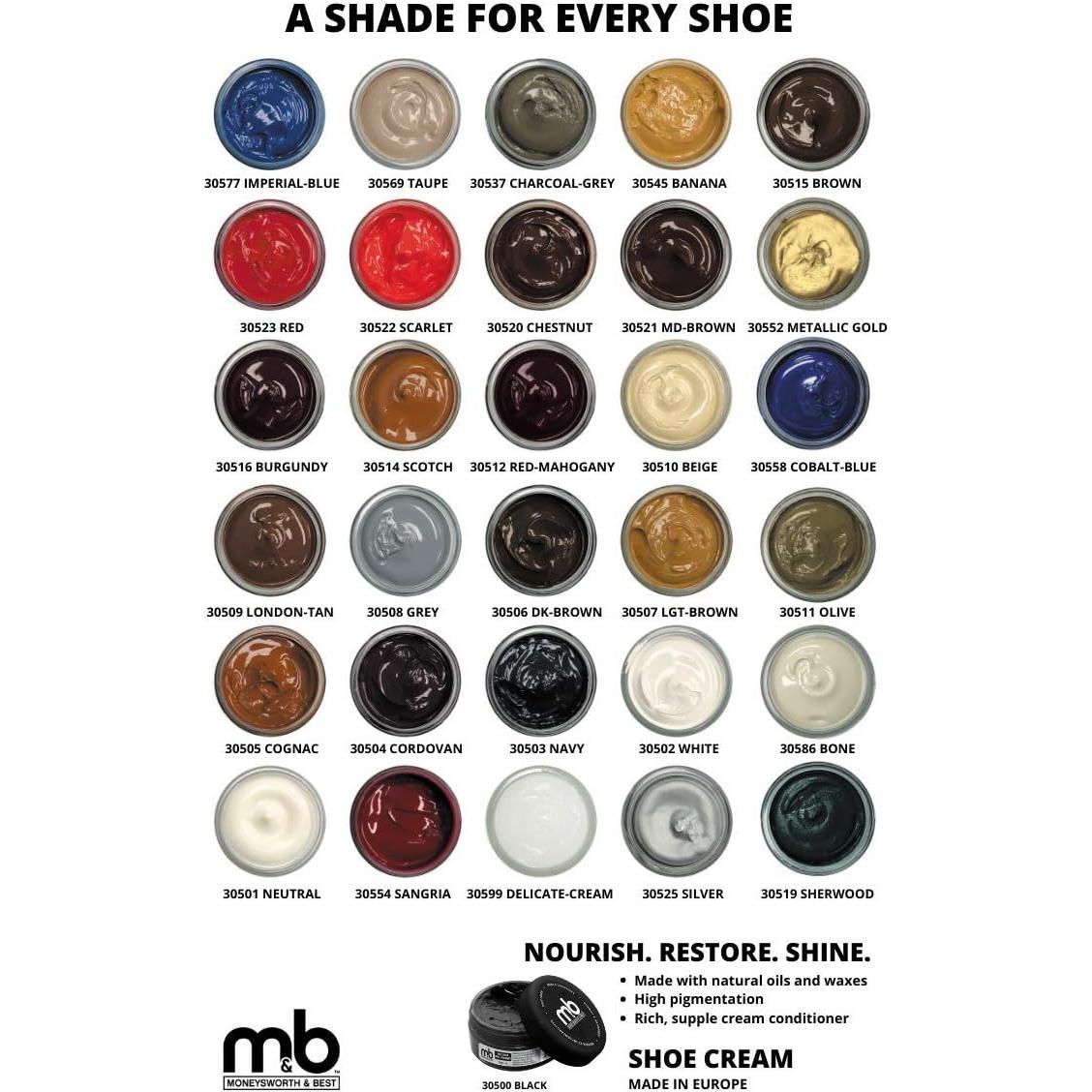 Crema para Zapatos Moneysworth & Best 50ml - Pulidor Blanco