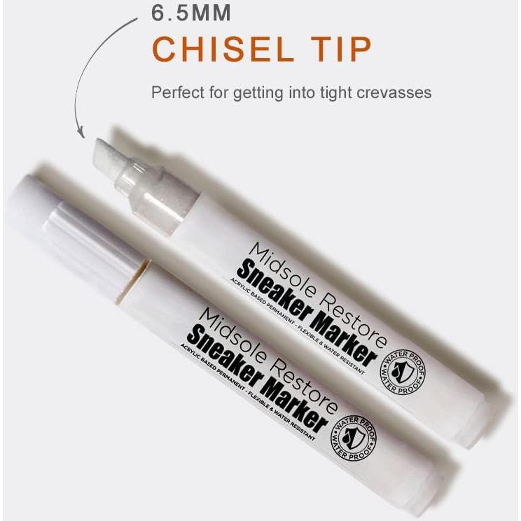 Marcador Restaurador de Media Suela VNDS - Pintura Acrílica Blanco