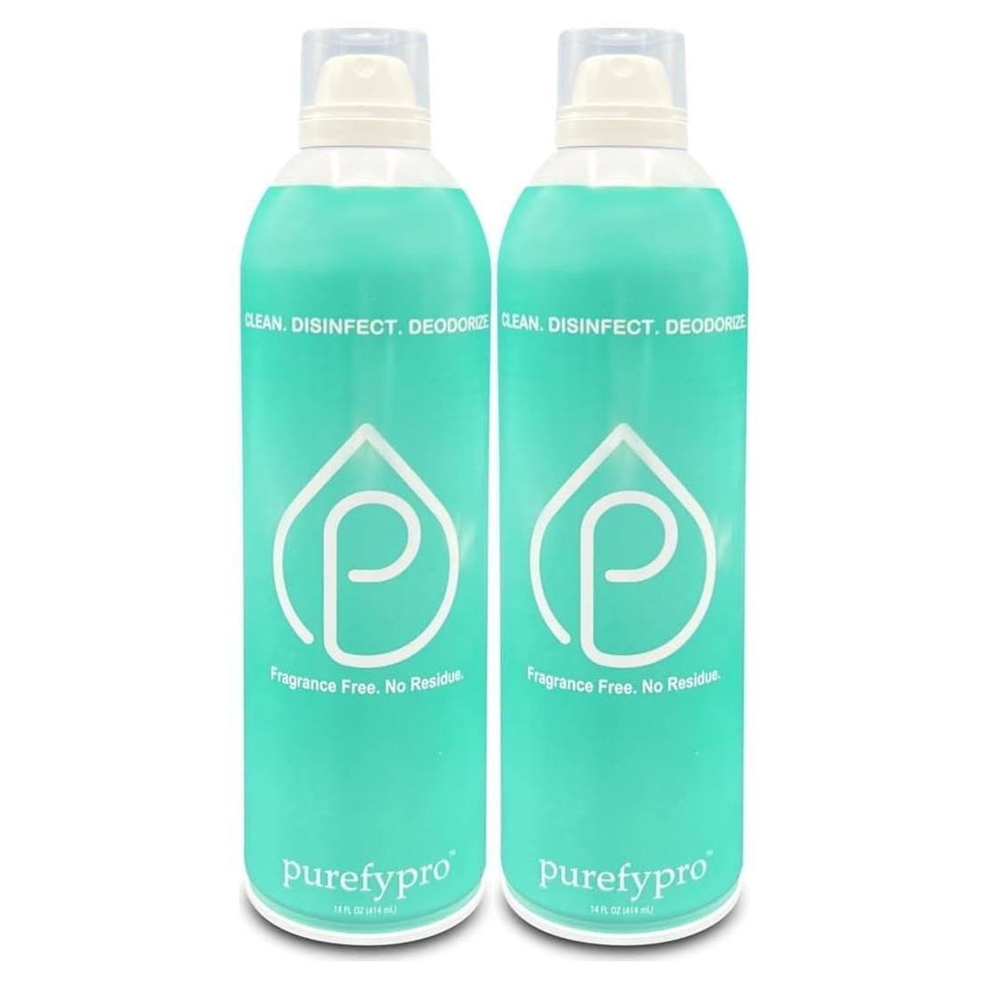 Spray Desinfectante Aerosol Purefy 396ml x2 - Elimina 99.9999% Germenes