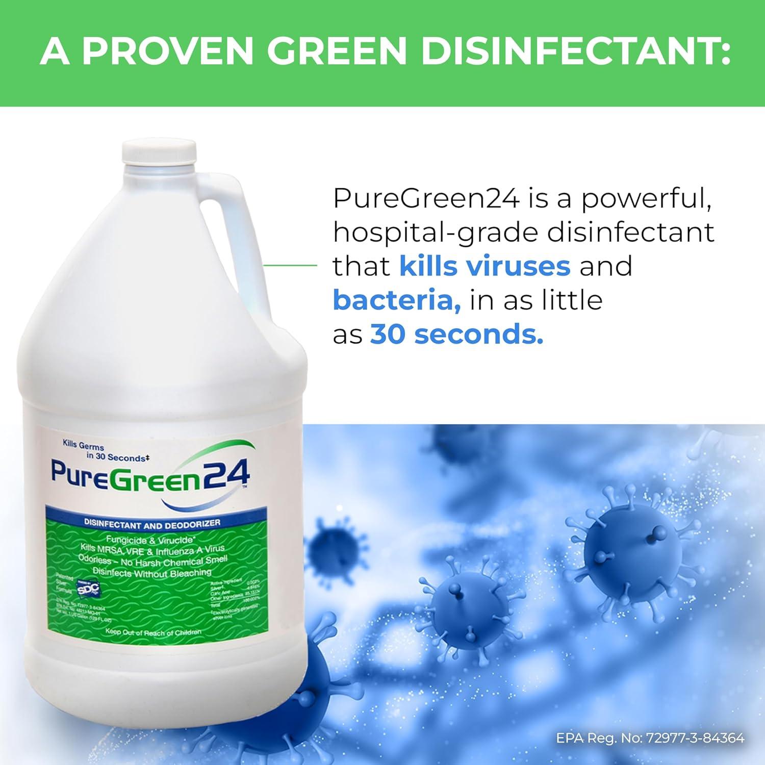 Desinfectante PureGreen24 125ml - Efectivo contra Covid-19 y MRSA
