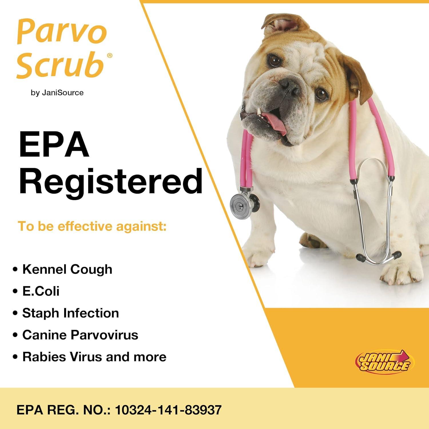 ParvoScrub Desinfectante Veterinario 4 Galones 3 en 1 JaniSource
