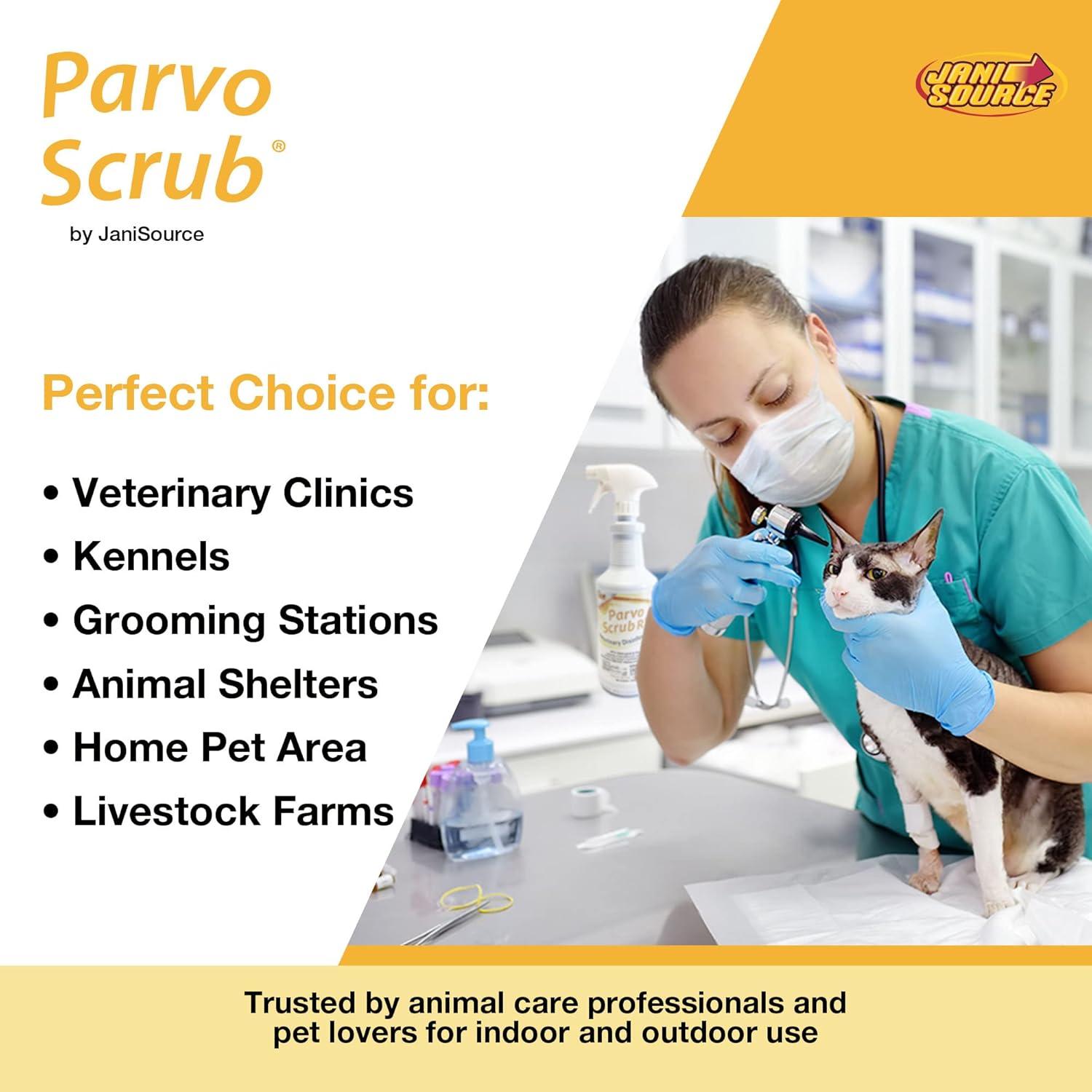 ParvoScrub Desinfectante Veterinario 4 Galones 3 en 1 JaniSource