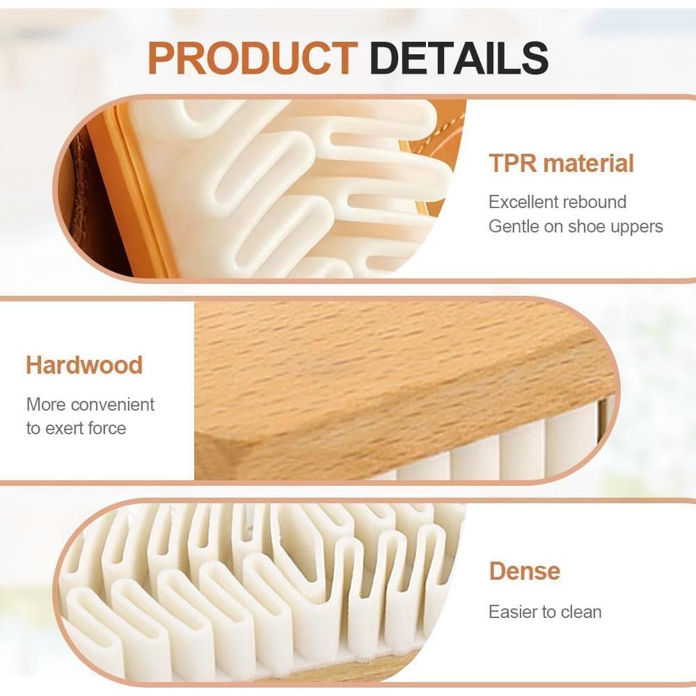 Juego de Limpieza de Ante 2 Piezas Genérico con Mango de Madera