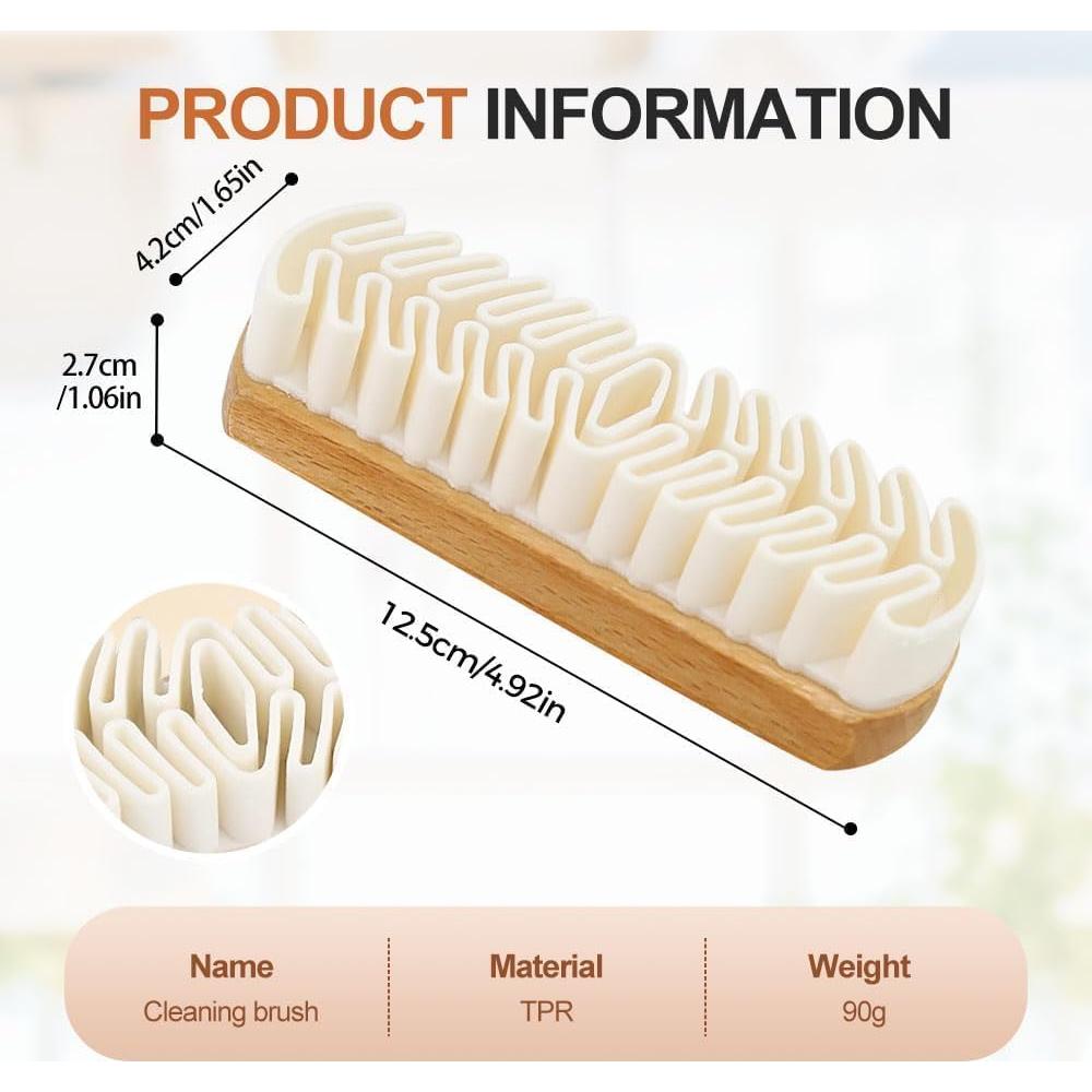 Juego de Limpieza de Ante 2 Piezas Genérico con Mango de Madera