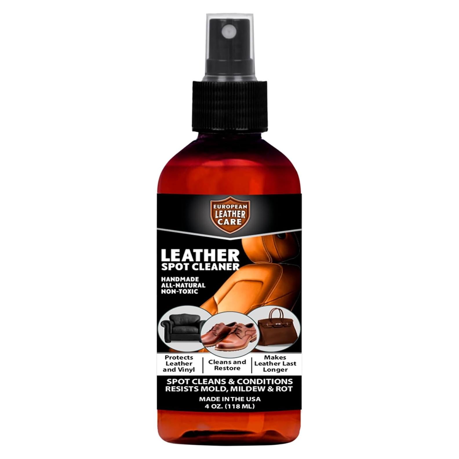 Limpiador de cuero European Leather Care 113g - Acondicionador y removedor de manchas