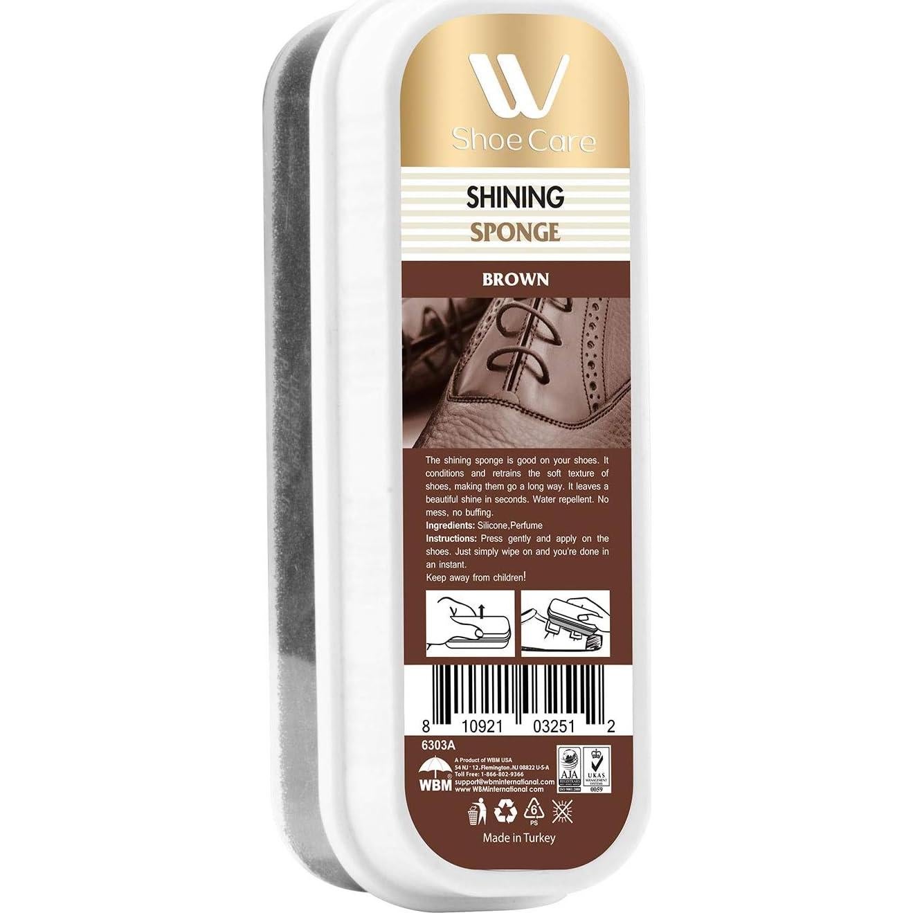 Esponja de Brillo para Zapatos Marrones WBM - 28.8g